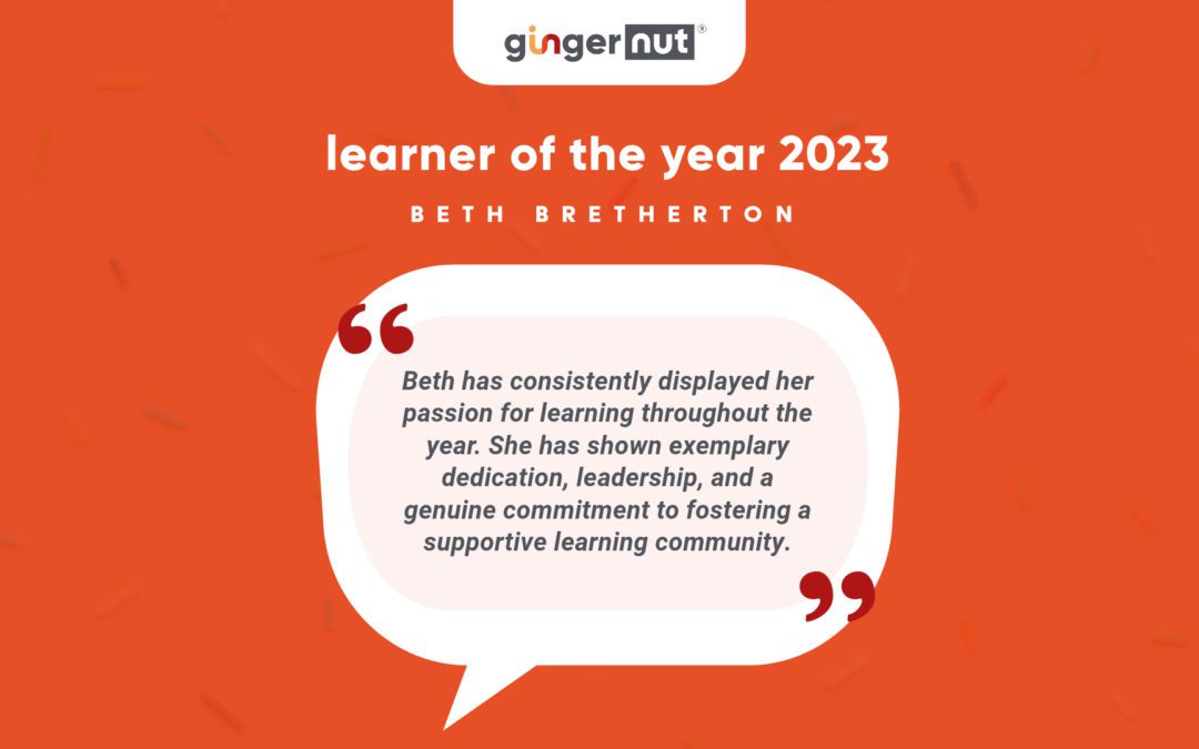 Beth Bretherton is our Learner of the Year 2023
