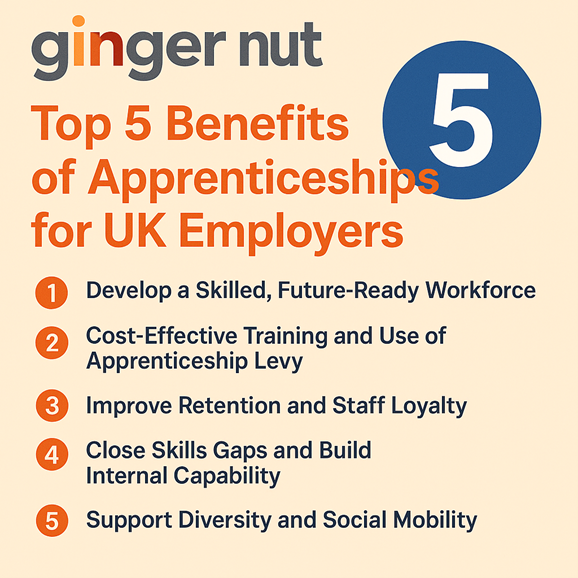 Top 5 Benefits of Apprenticeships for UK Employers