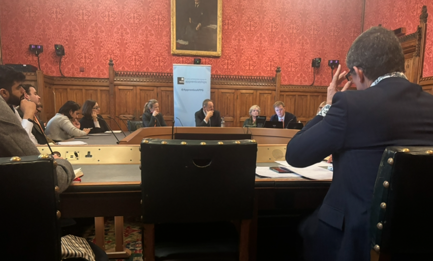 Ginger Nut Training Apprentice Attends Post-16 Skills and Education Meeting at the House of Parliament
